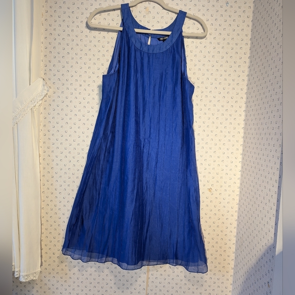 💙 Cobalt NWT Nic & Zoe 10 Dress cocktail holidays party Gorgeous Flattering